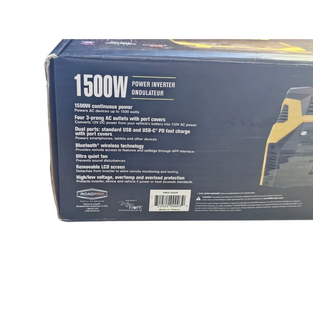 Powerdrive Plus PWD1500P 1500W Bluetooth Power Inverter